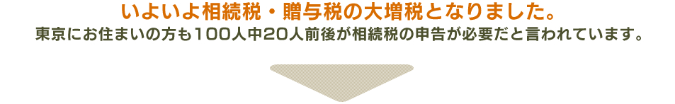 いよいよ相続税・贈与税の大増税となりました。